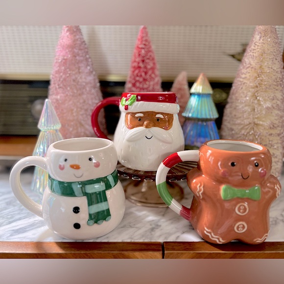 ✨NEW🎅🏾Holiday Time Santa Gingerbread Snowman Christmas Holiday Mug Set🎄 - Picture 13 of 13